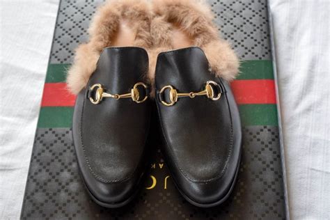 gucci fur slippers replica|Gucci loafers similar.